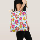 Bright Florals auf Weiß Tasche (Von Nahem)