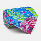 Bright Florals Mirrored Krawatte (Gerollt)