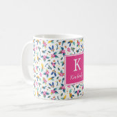 Bright Florals Personalisierte Mug Kaffeetasse (Vorderseite Links)