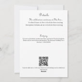 Bright Flower Frühling Sommer Hochzeit QR-Code Einladung (Rückseite)