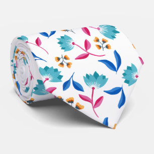 Bright Folk Art Floral Krawatte