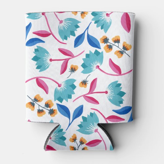 Bright Folk Art Floral Muster Dosenkühler (Vorderseite)