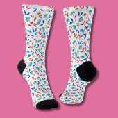 Bright Folk Art Floral Socken