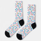 Bright Folk Art Floral Socken (Linkes Detail)
