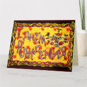 Bright Folk Art Russian Languag Happy Birthday Karte (Vorderseite)