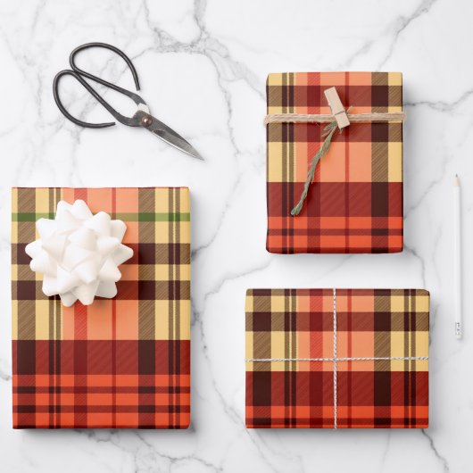 Bright Folk Englisch Kariert Geschenkpapier Set (Vorderseite)