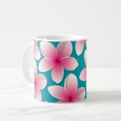 Bright Frangipani/ Plumeria flowers Kaffeetasse (Vorderseite Links)