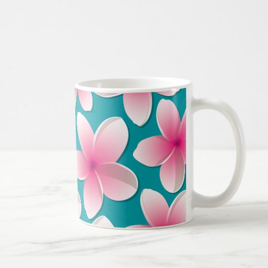 Bright Frangipani/ Plumeria flowers Kaffeetasse (Rechts)