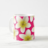 Bright Frangipani/ Plumeria flowers Kaffeetasse (Vorderseite Links)