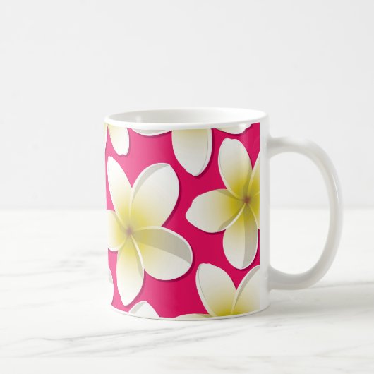 Bright Frangipani/ Plumeria flowers Kaffeetasse (Rechts)