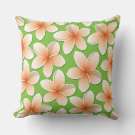 Bright Frangipani/ Plumeria flowers Kissen