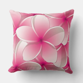 Bright Frangipani/ Plumeria flowers Kissen