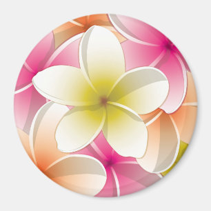 Bright Frangipani/ Plumeria flowers Magnet