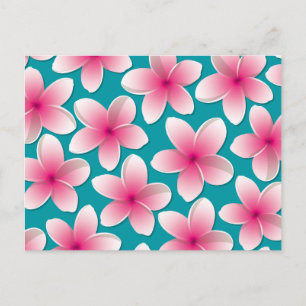 Bright Frangipani/ Plumeria flowers Postkarte