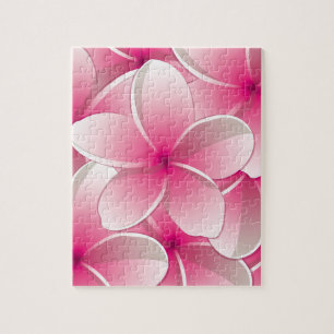 Bright Frangipani/ Plumeria flowers Puzzle