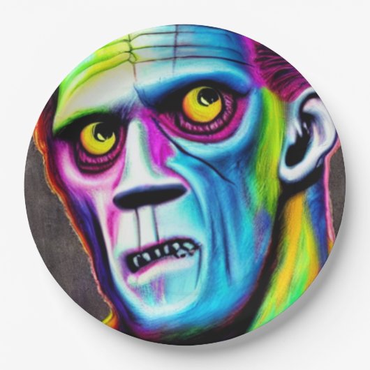 Bright Frankenstein Pappteller (Vorderseite)