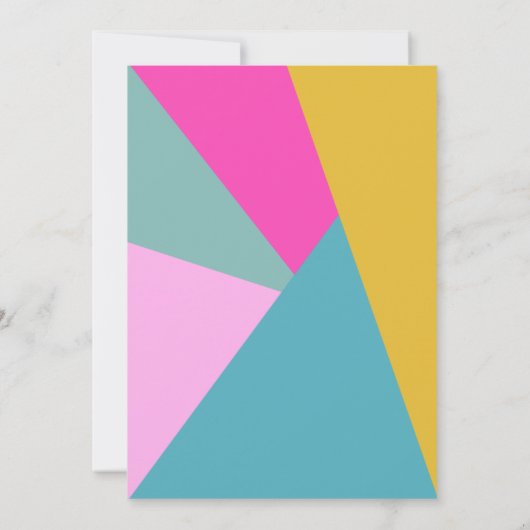 Bright Fun Colorful Geometric Einziges Brautparty Einladung (Rückseite)