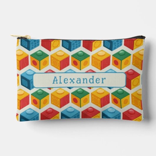 Bright Fun Customizable Building Block Print Zubehörtasche (Vorderseite)