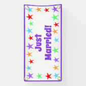 Bright Fun Just Married Banner (Vertikal)