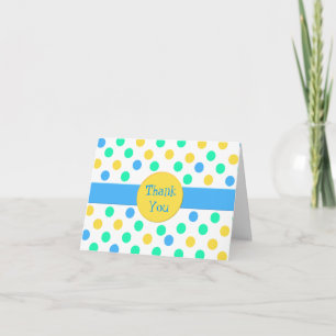 Bright Fun Polka Dot Danke Karte