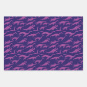 Bright & Fun Trendy Modern Loch Ness Monster Geschenkpapier Set (Vorderseite 3)