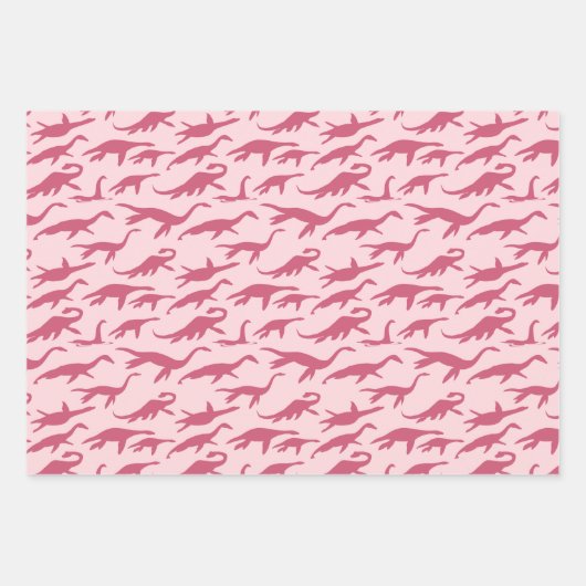 Bright & Fun Trendy Modern Loch Ness Monster Geschenkpapier Set (Vorderseite)