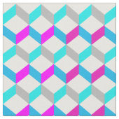 Bright Funky 3D optische Illusion Gemusterte Druck Stoff (Nahaufnahme)