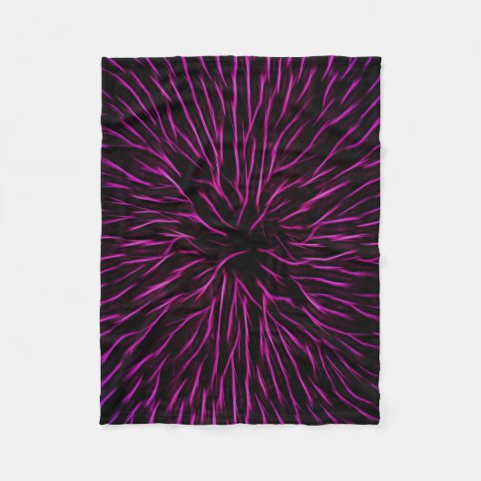 Bright Funky Hot Pink Firecracker Abstrakt Fleecedecke (Vorderseite)
