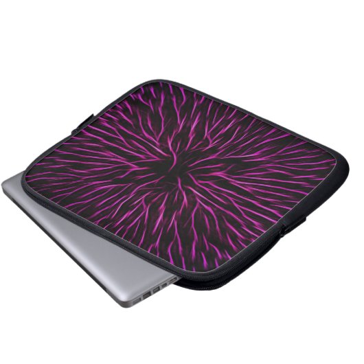 Bright Funky Hot Pink Firecracker Abstrakt Laptopschutzhülle (Vorne Knopf)