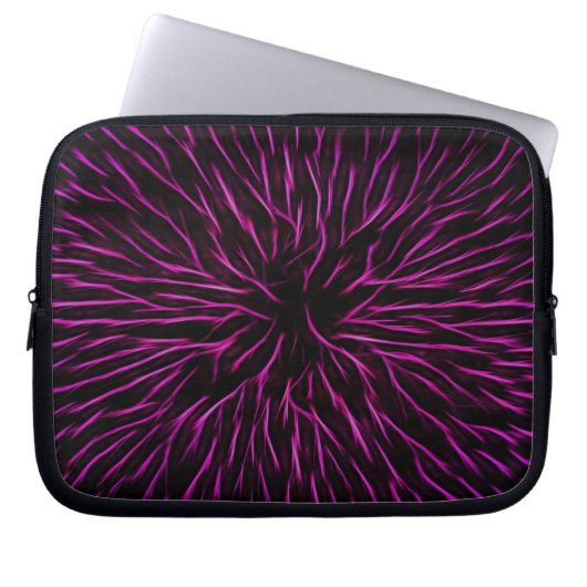 Bright Funky Hot Pink Firecracker Abstrakt Laptopschutzhülle (Vorderseite)