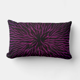 Bright Funky Hot Pink Firecracker Abstrakt Lendenkissen