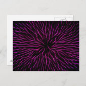 Bright Funky Hot Pink Firecracker Abstrakt Postkarte (Vorne/Hinten)