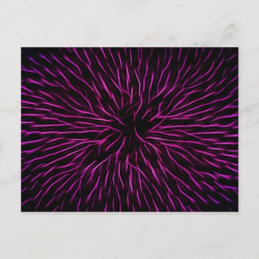 Bright Funky Hot Pink Firecracker Abstrakt Postkarte (Vorderseite)