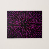 Bright Funky Hot Pink Firecracker Abstrakt Puzzle (Horizontal)