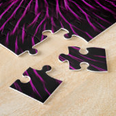 Bright Funky Hot Pink Firecracker Abstrakt Puzzle (Seite)