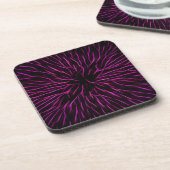 Bright Funky Hot Pink Firecracker Abstrakt Untersetzer (Linke Seite)