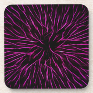 Bright Funky Hot Pink Firecracker Abstrakt Untersetzer