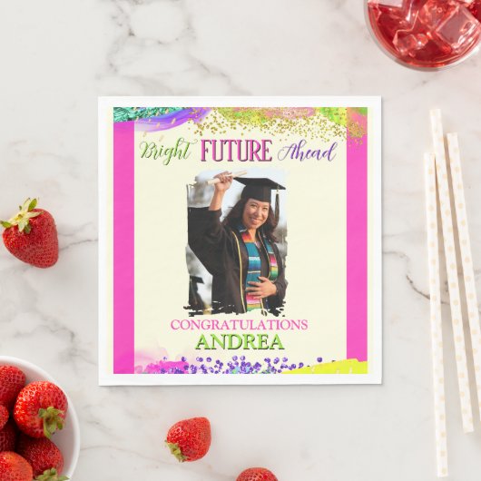 Bright Future Ahead Graduation Party Serviette (Beispiel)