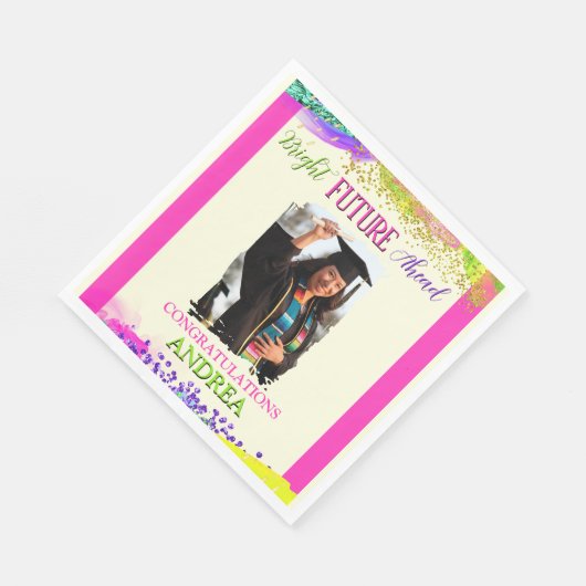 Bright Future Ahead Graduation Party Serviette (Ecke)