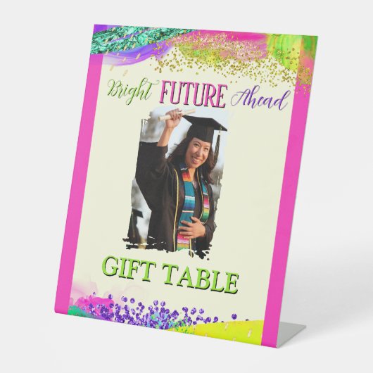 Bright Future Ahead Graduation Party Sockelschild (Vorderseite)