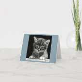 "Bright Future" Kitten Card - Blue Background Karte (Vorderseite)