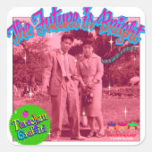 bright future quadratischer aufkleber (Vorderseite)