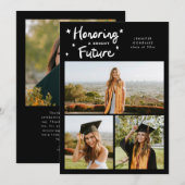 Bright Future Stars Multi Photo Black Grad Ankündigung (Vorne/Hinten)