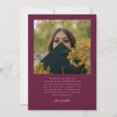 Bright Future Stars Multi Photo Cranberry Grad Ankündigung (Rückseite)