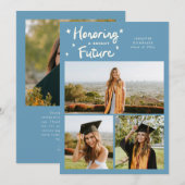 Bright Future Stars Multi Photo Denim Blue Grad Ankündigung (Vorne/Hinten)