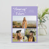 Bright Future Stars Multi Photo Lilac Grad Ankündigung (Stehend Vorderseite)