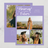 Bright Future Stars Multi Photo Lilac Grad Ankündigung (Vorne/Hinten)