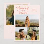 Bright Future Stars Multi Photo Peach Grad Ankündigung (Vorne/Hinten)
