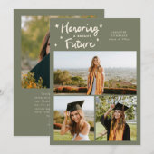 Bright Future Stars Multi Photo Sage Green Grad Ankündigung (Vorne/Hinten)