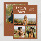 Bright Future Stars Multi Photo Terracotta Grad Ankündigung (Vorne/Hinten)